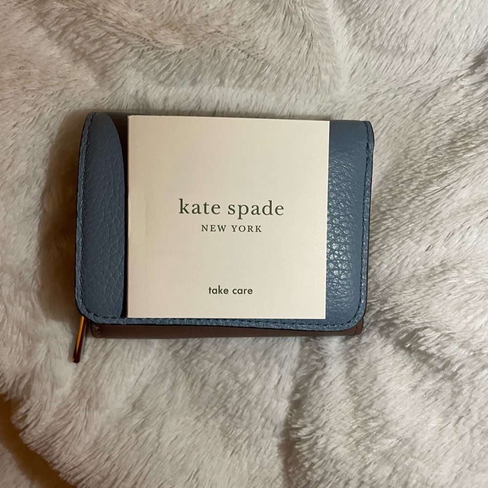 Kate Spade Slate Blue and Brown Wallet - Picture 2 of 5